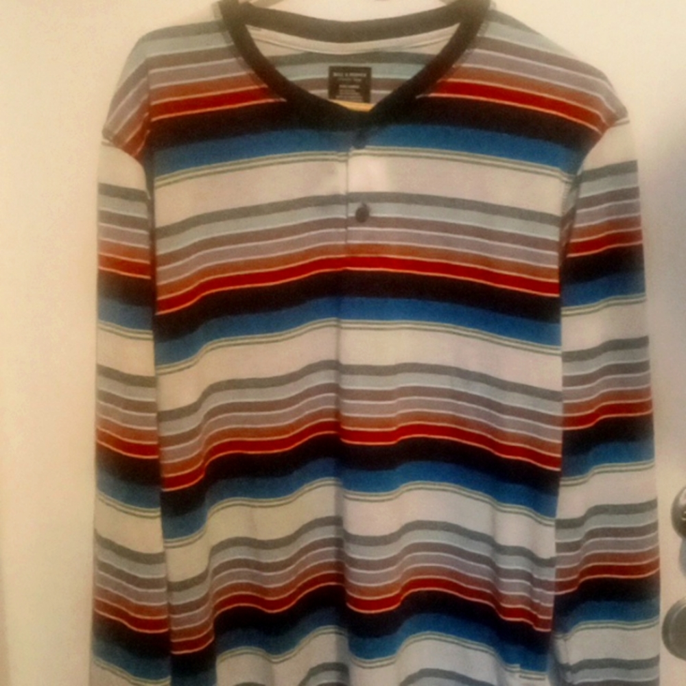 Bell and Pepper multicolored striped shirt, long sleeved, large